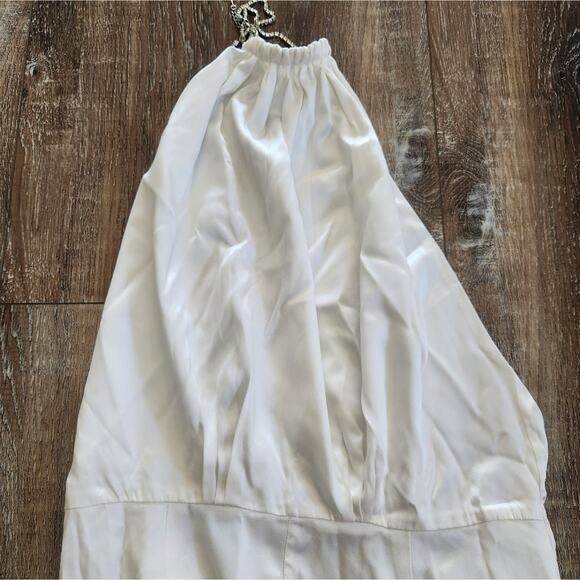 Retrofete Margot Dress White Size Medium Silk Blend Open Back Bridal NWT - Picture 4 of 16